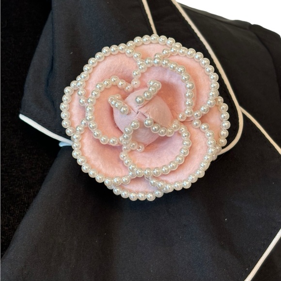 Handmade Pearl Trim Pin Brooch Hair Clip - Picture 5 of 12